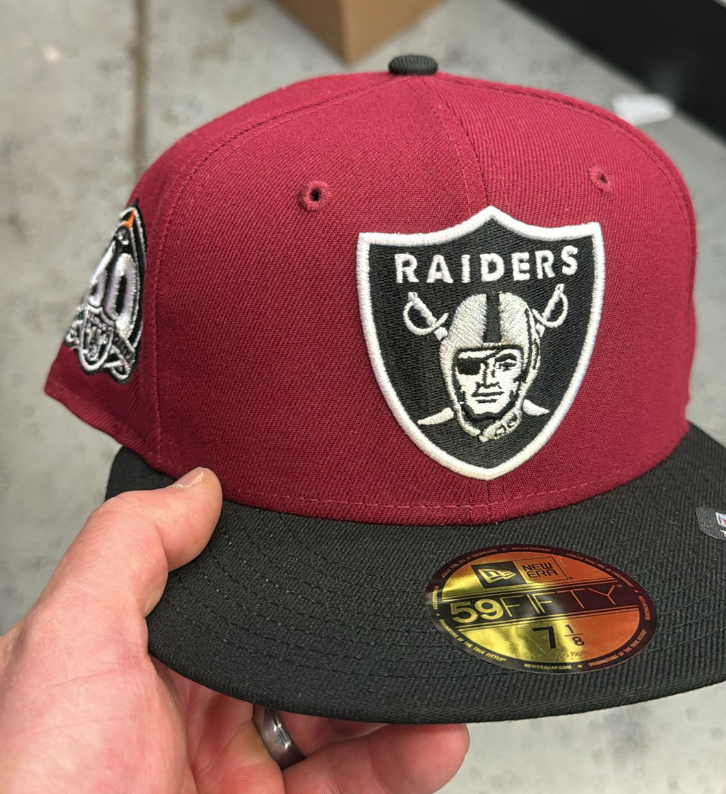 NEW raiders custom maroon cap