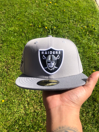 NEW raiders custom gray storm gray cap